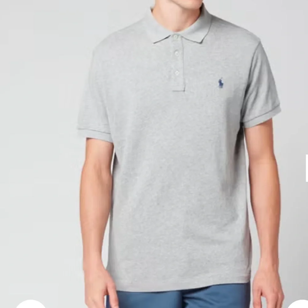Polo by Ralph Lauren Gray Men's Polo Shirt, Size M